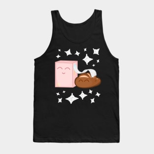 Cute Bread And Box Happy Hug With Stars Tank Top